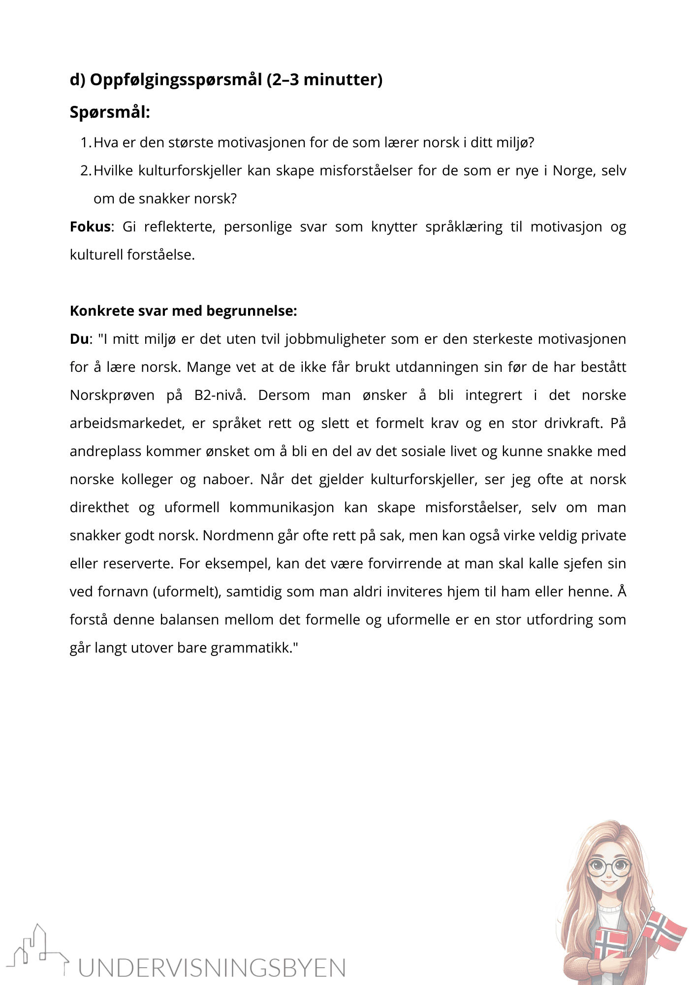 Muntlig del av Norskprøven B1/B2 - Bilde 2