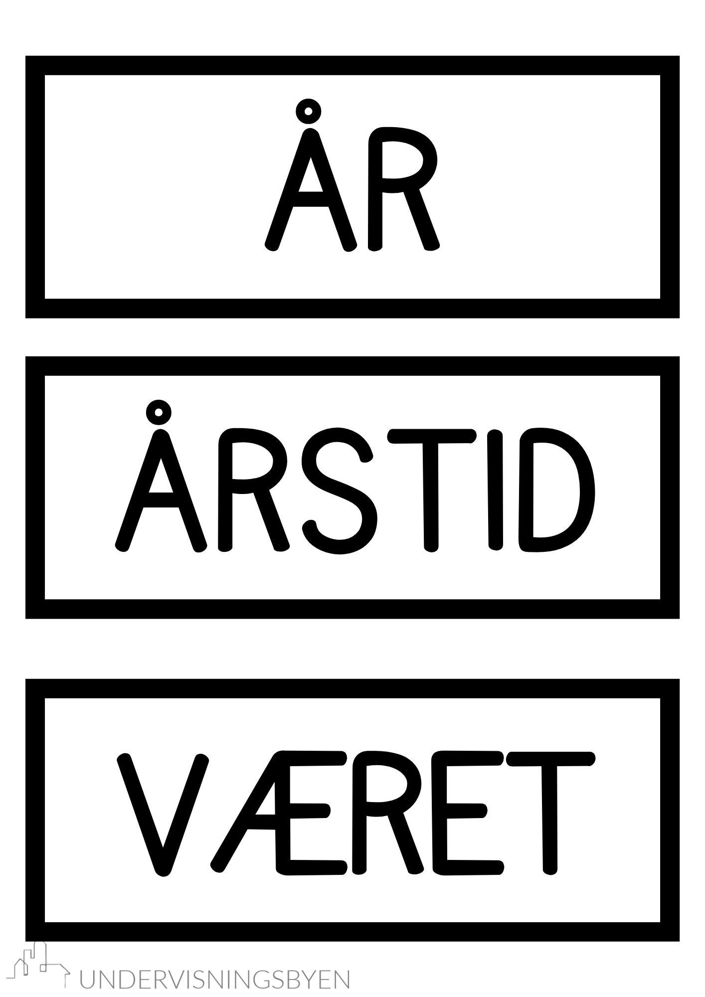 Tavlekort: Dager, måneder, år, årstid, dato og værmelding - Bilde 8