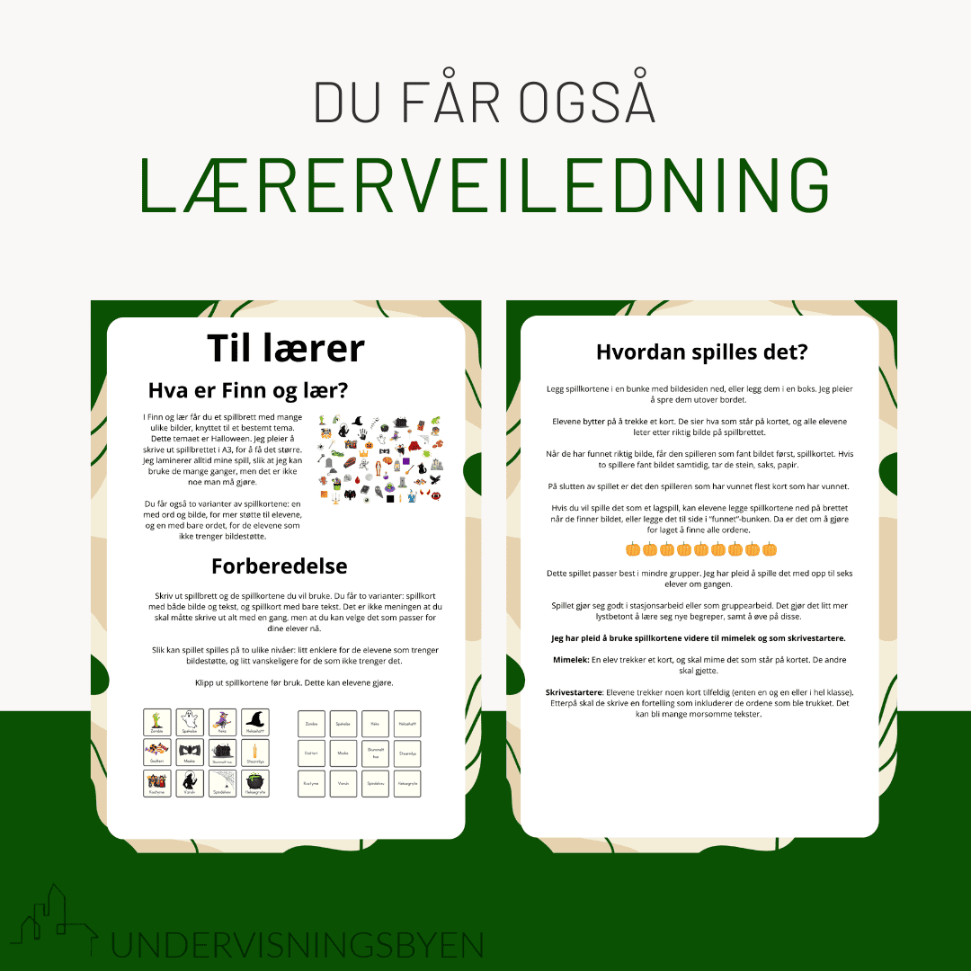 Finn og lær: Halloween (begrepsspill) - Bilde 3