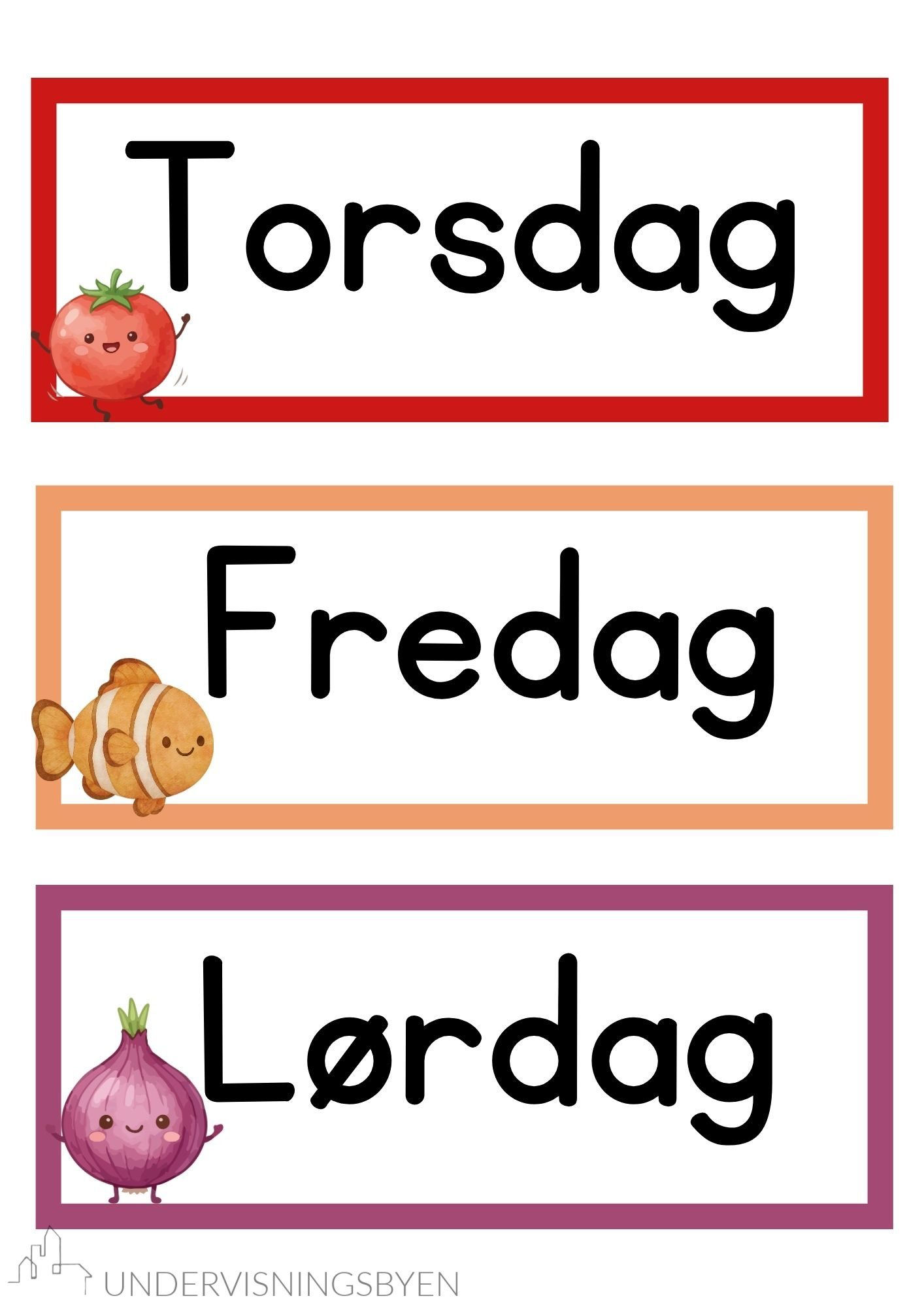 Tavlekort: Dager, måneder, år, årstid, dato og værmelding - Bilde 2
