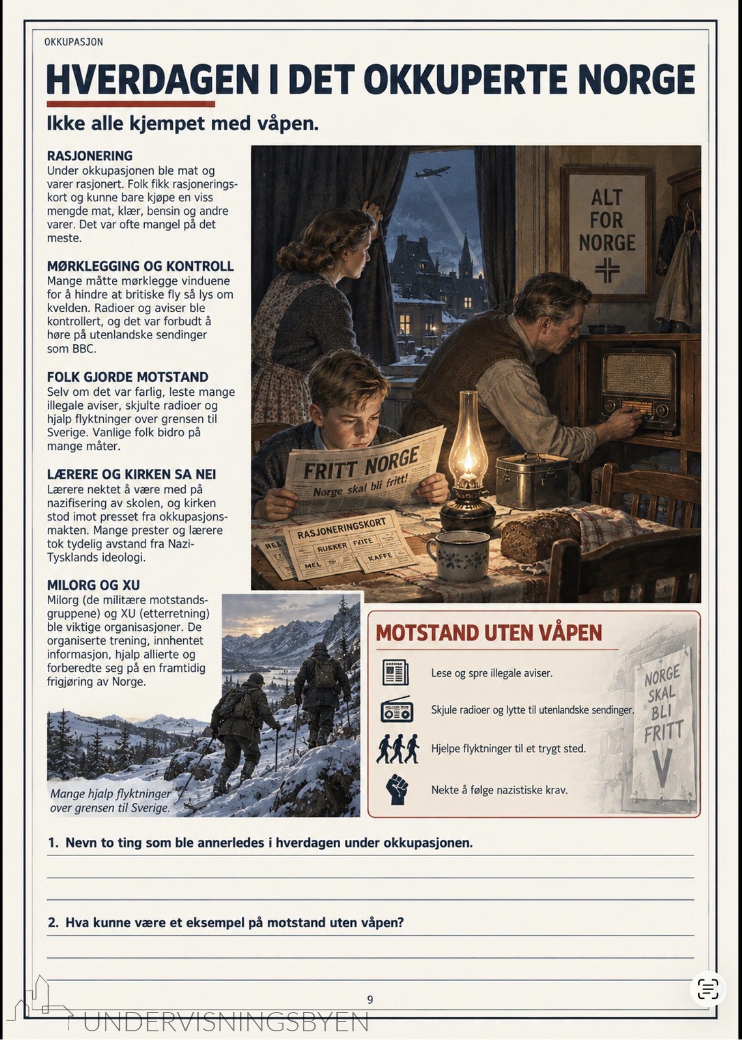 Norge under 2. verdenskrig - les og forstå - 5. til 7. trinn - Bilde 3