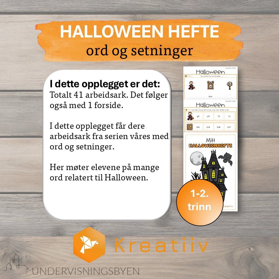 Halloween-hefte: ord og setninger - Bilde 4