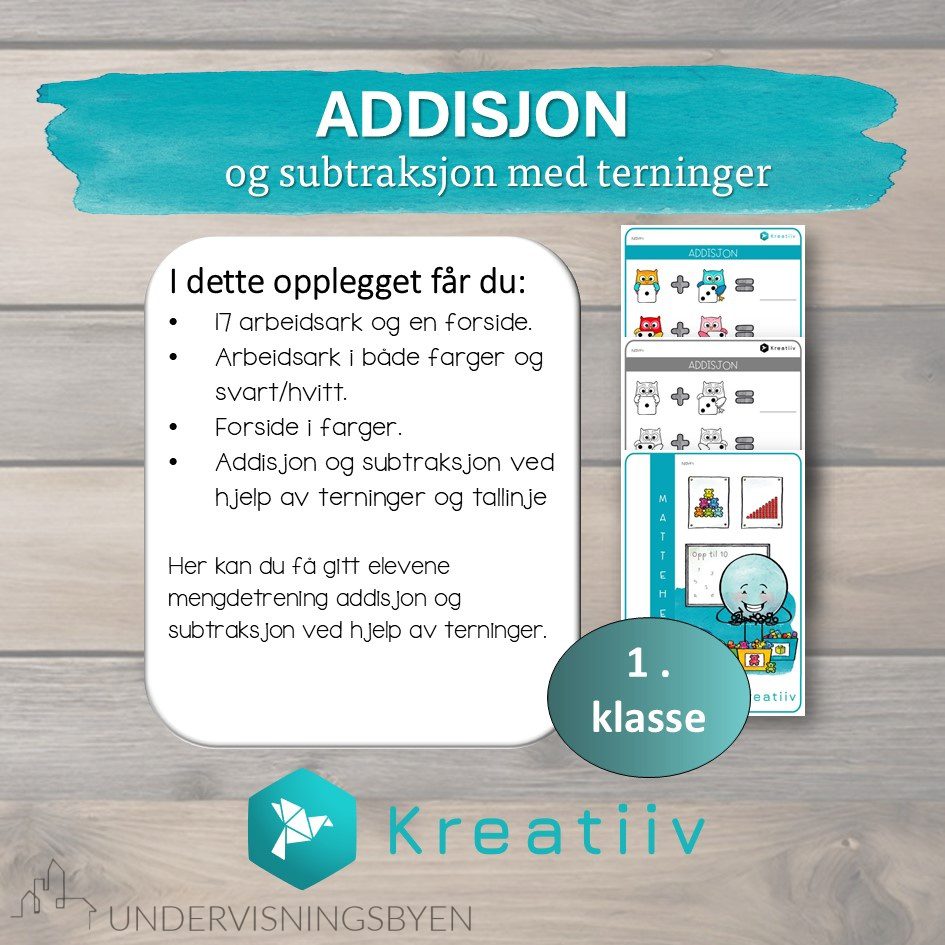 Addisjon og Subtraksjon med terninger (opp til 10) - Bilde 3