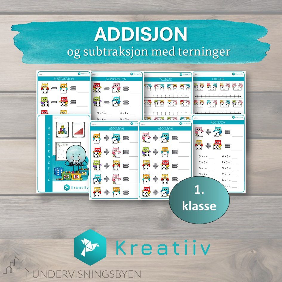Addisjon og Subtraksjon med terninger (opp til 10) - Bilde 2