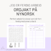 Ordjakt på nynorsk (Jeg er ferdig-oppgaver)