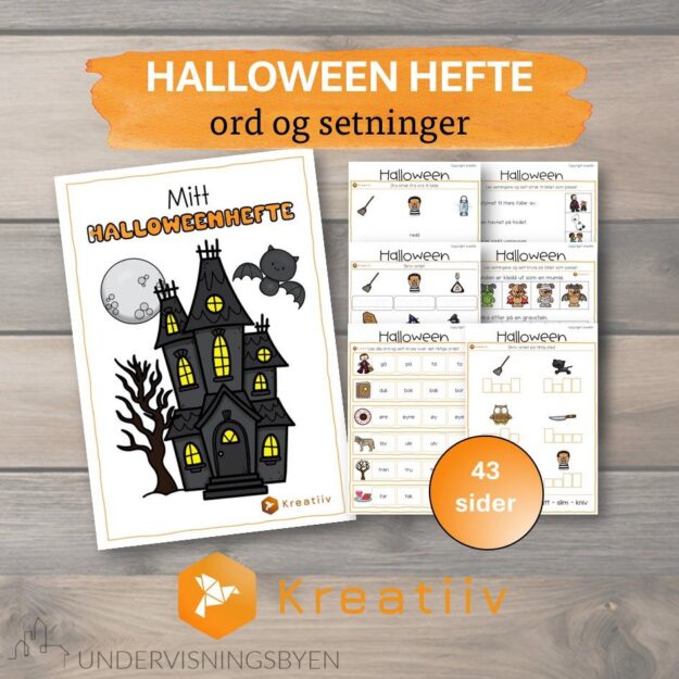 Halloween-hefte: ord og setninger