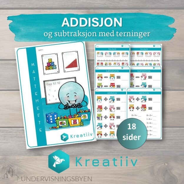 Addisjon og Subtraksjon med terninger (opp til 10)