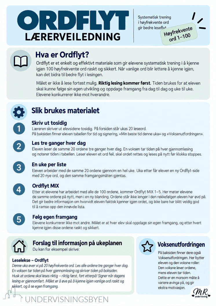 Ordflyt #1 - høyfrekvente ord - Bilde 2