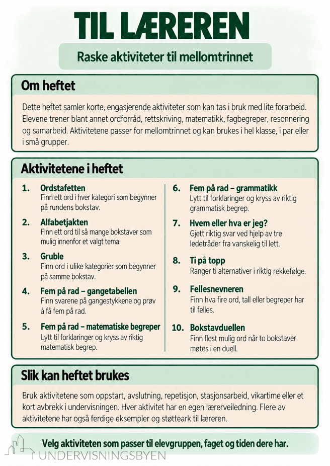 Raske aktiviteter til mellomtrinnet - Bilde 2