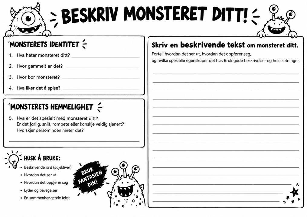 Trill og tegn et monster - Bilde 2