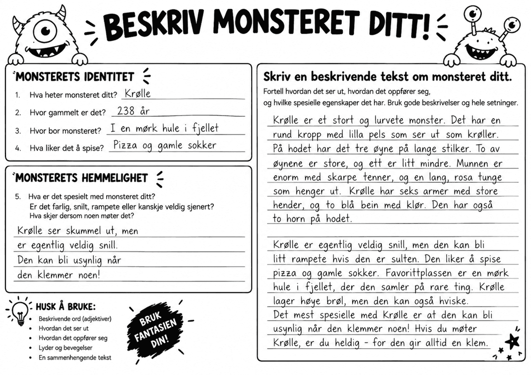 Trill og tegn et monster - Bilde 3