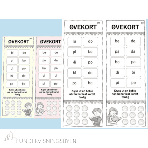 Øvekort- stavelser BDP NN/BM + dysleksivennlig font