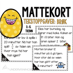 Oppgavekort: Tekstoppgaver med brøk