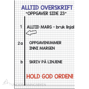 Plakat: Ryddig matteskrivebok