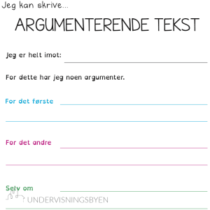 Skriveramme: Argumenterende tekst