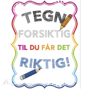 Plakat: Tegn forsiktig