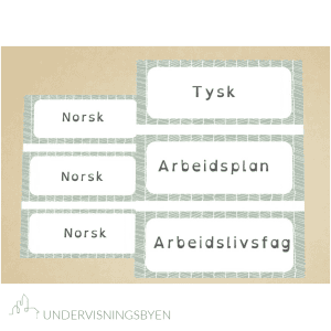 TIMEPLAN I STORT FORMAT TIL VEGG