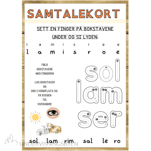 Samtalekort 3 - lekseark 1.trinn BM/NN (Kopi)