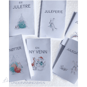 6 ulike julebøker. Delt inn i stavelser- enkelt nivå NN/BM