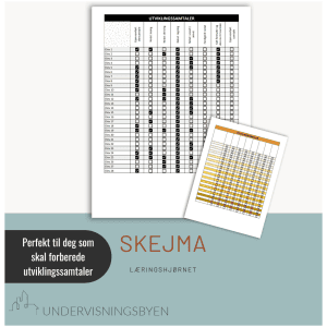 Skjema: forberedelse til utviklingssamtale