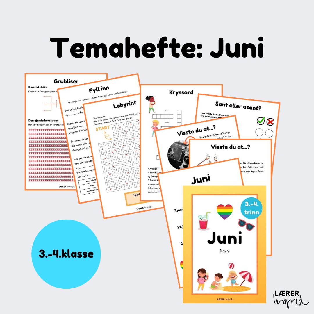 Temahefte: Juni 3.-4.klasse (BM og NN)