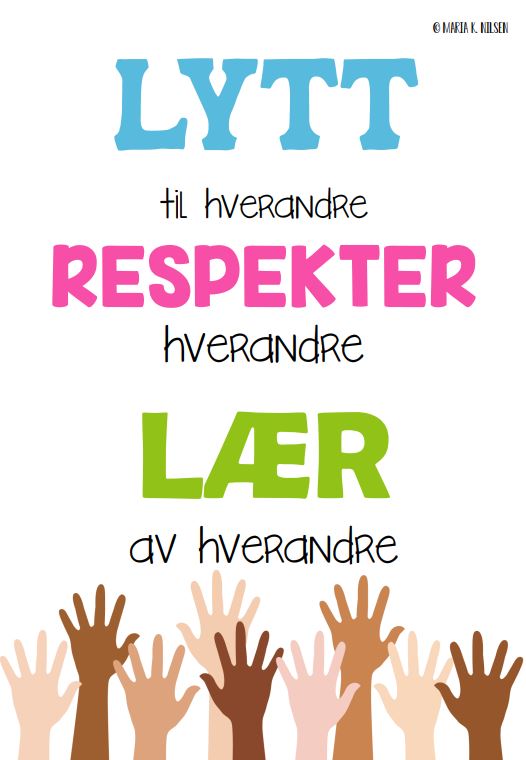 Plakat - Lytt, respekter og lær
