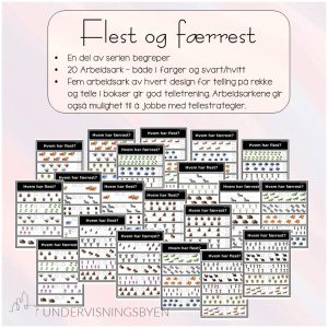 Begreper - flest og færrest