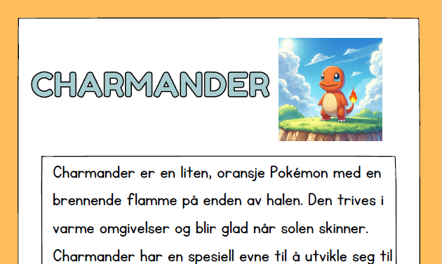 PAKKEPRIS 16 tekster - Pokemon leseforståelse NO/ENG - bestselger! - Bilde 14
