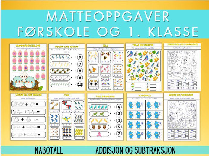 Matteoppgaver for de yngste- med fugletema - Bilde 2