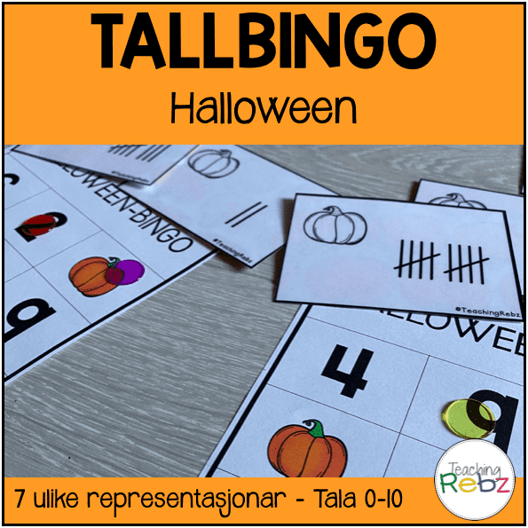 Bingo – tallforståelse 0-10 – Halloween-tema