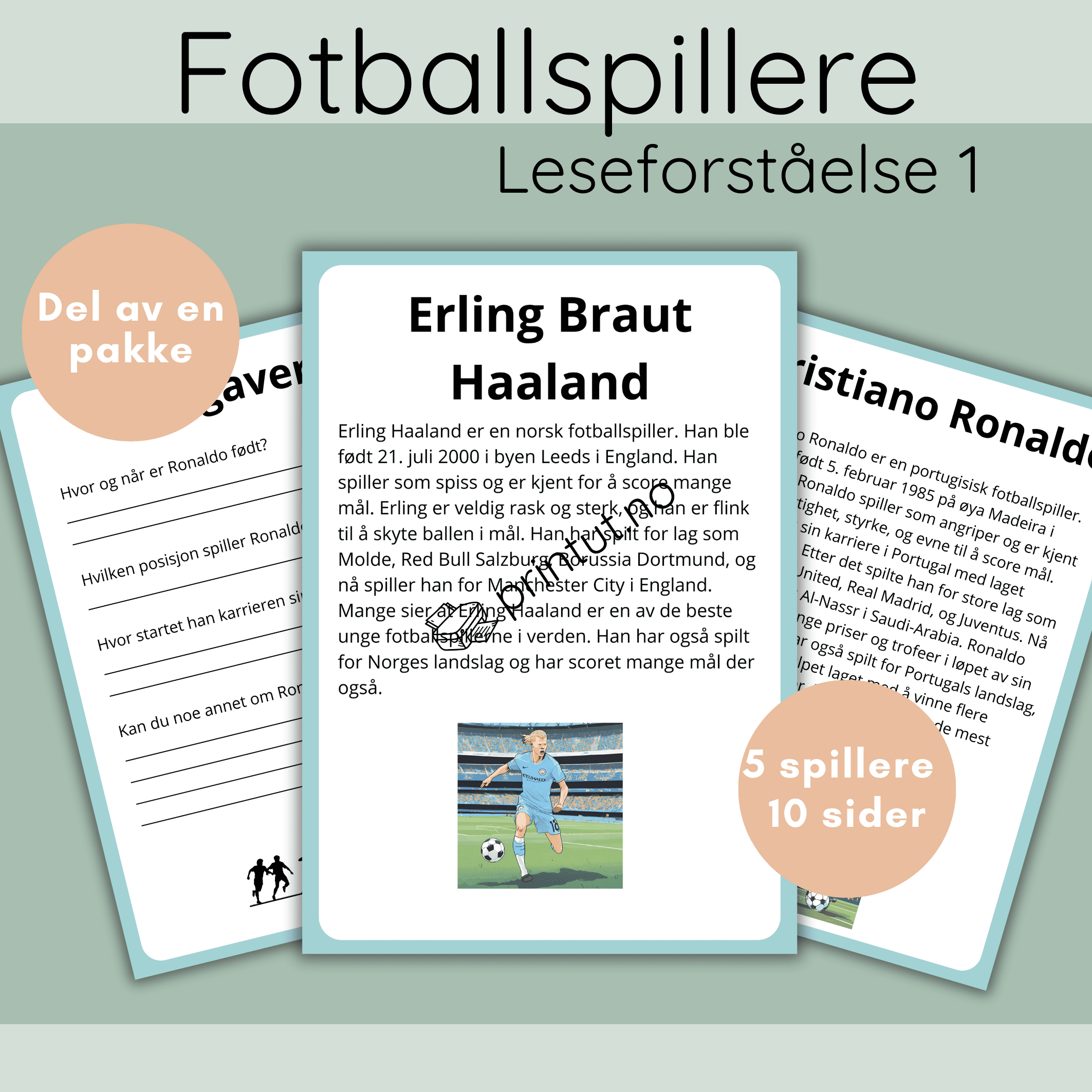 Leseforståelse- fotballspillere