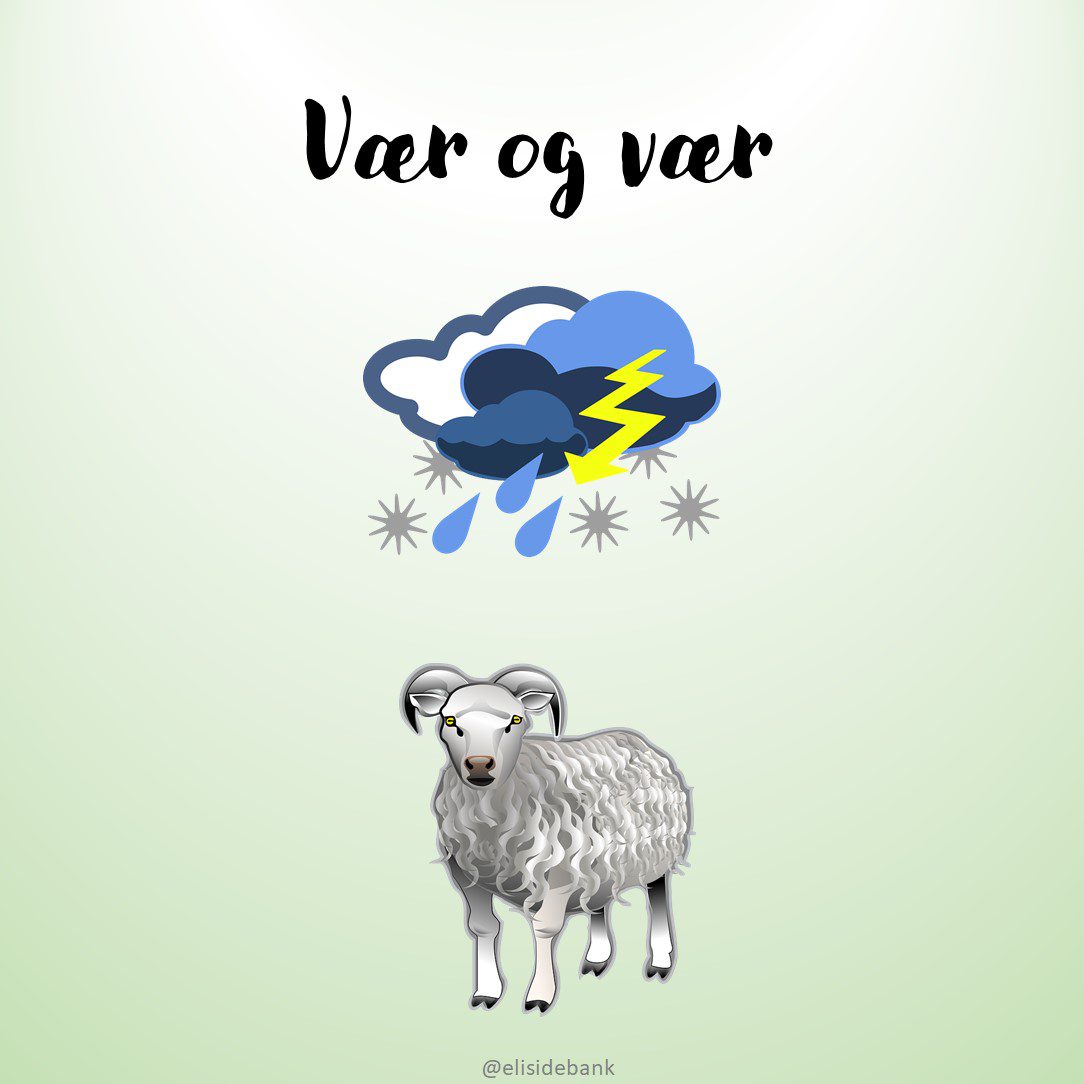 Vær og vær - homonyme ord