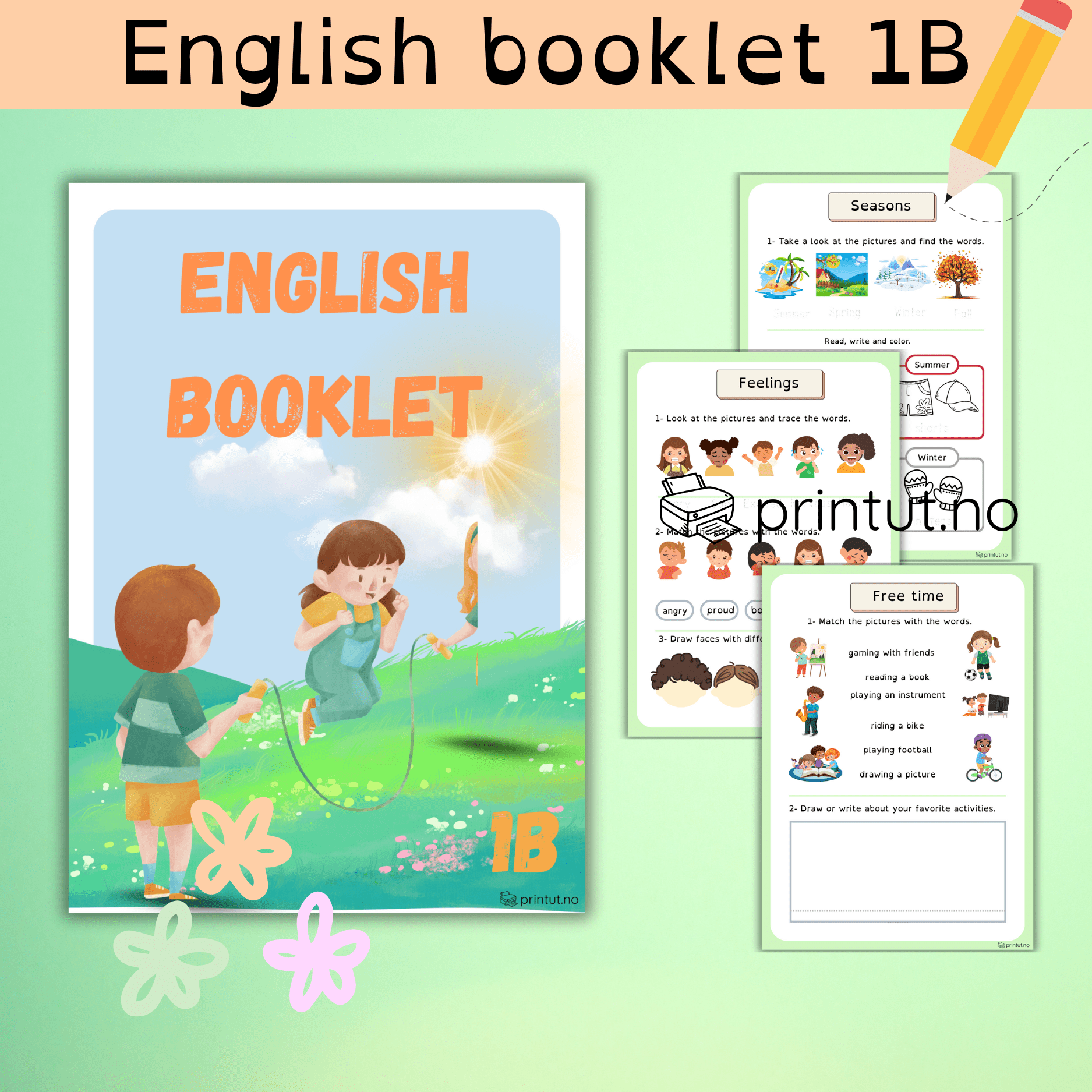 English booklet 1B - grunnleggende engelsk for de yngste