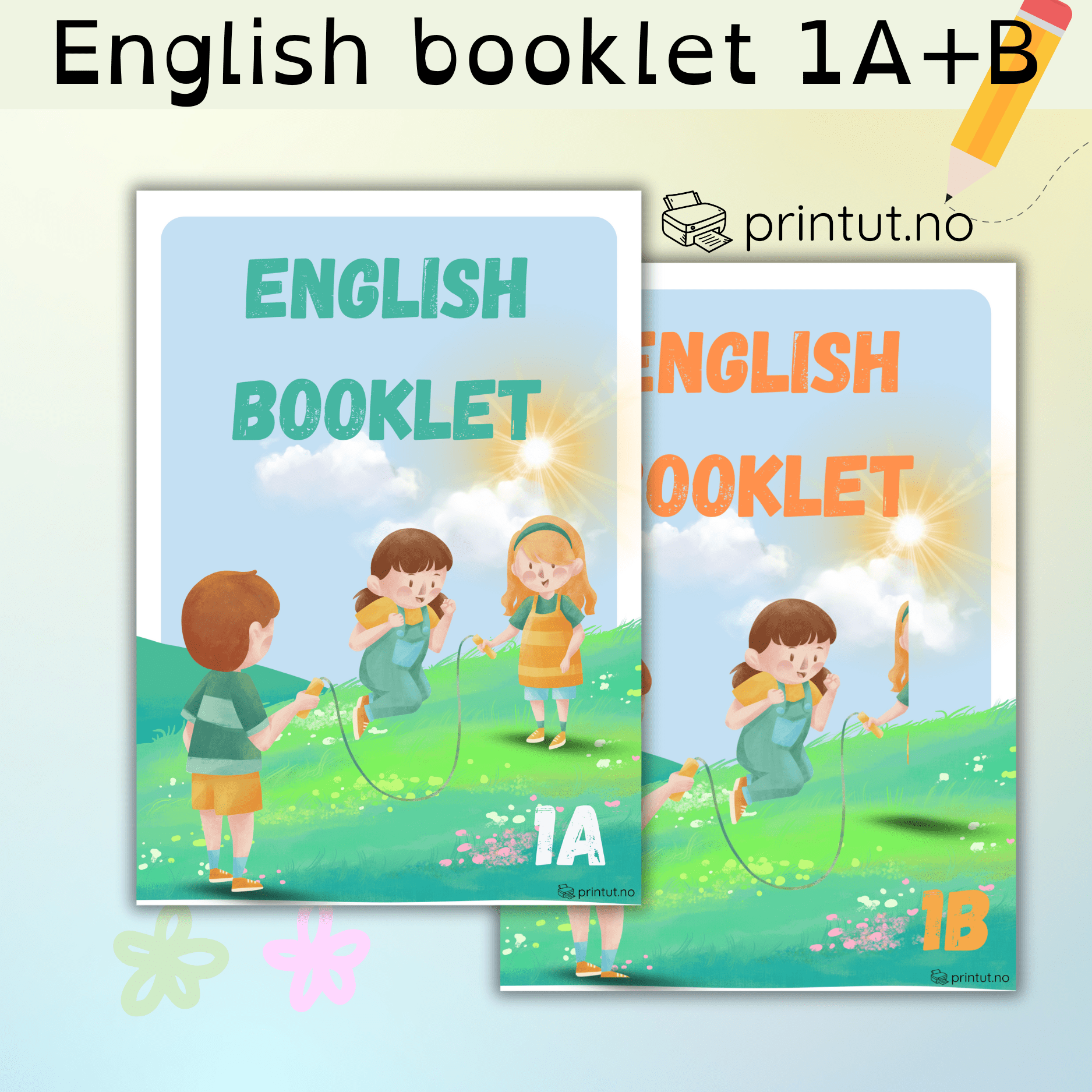 English Booklet – Pakkedeal 1A + 1B – Grunnleggende engelsk for barn!