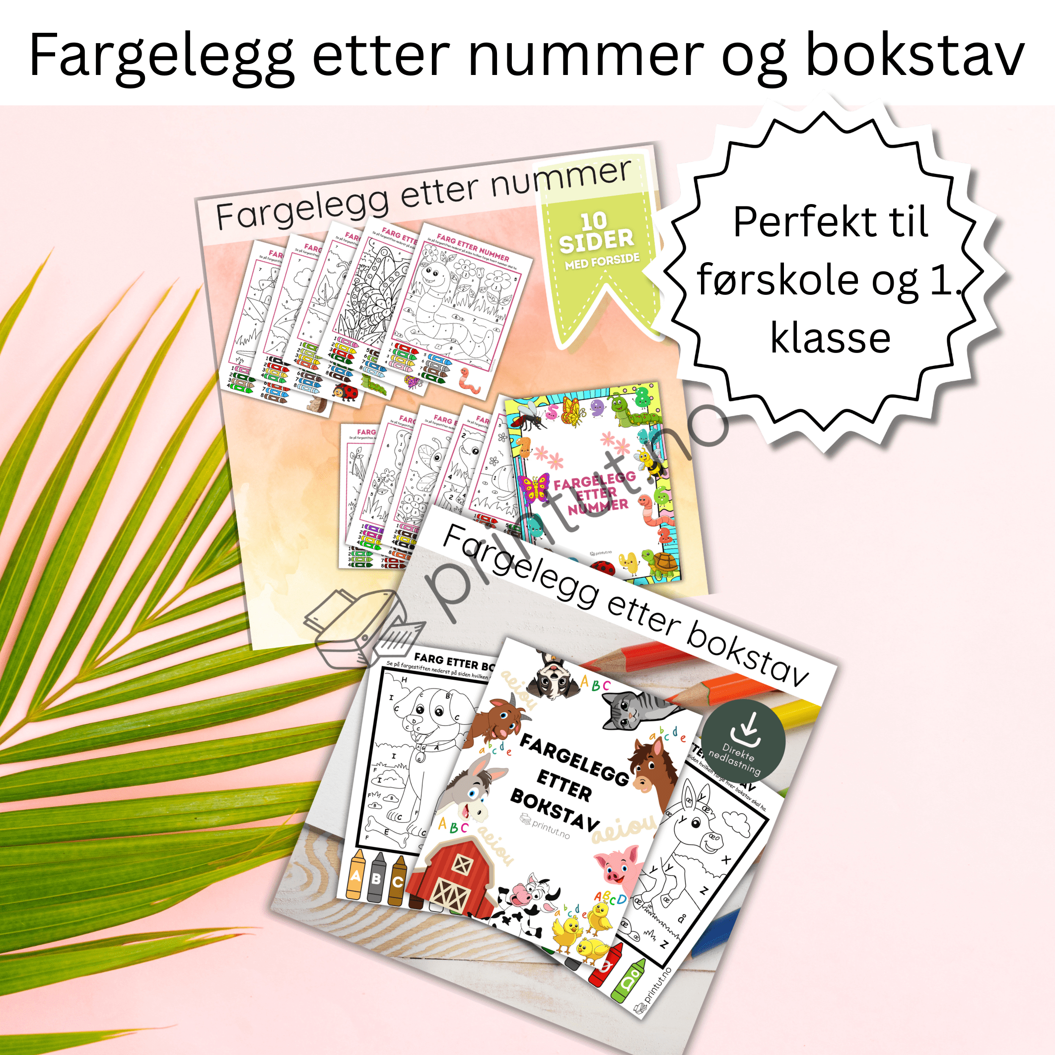 Fargelegg etter nummer og bokstav