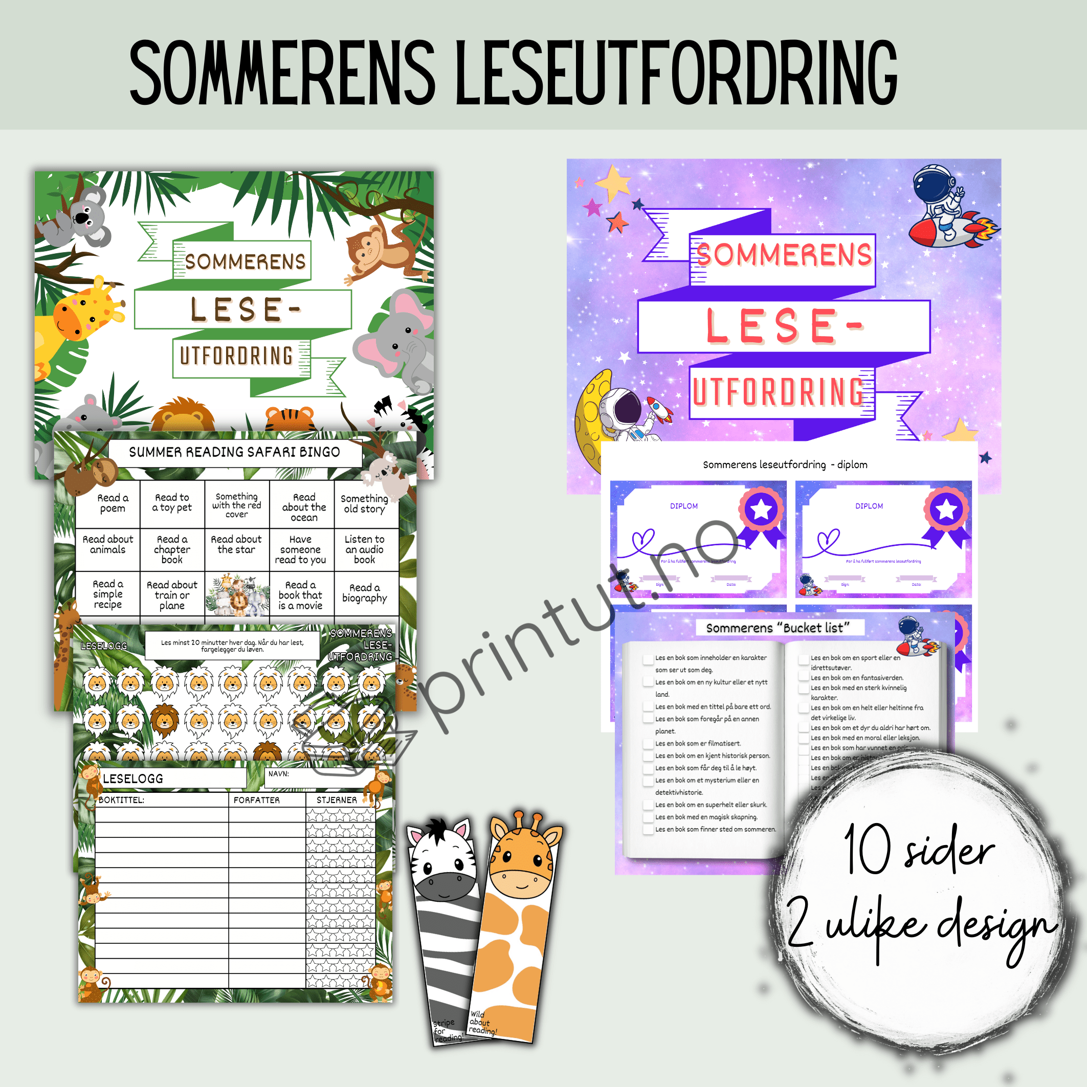 Sommerens leseutfordring- 2 design