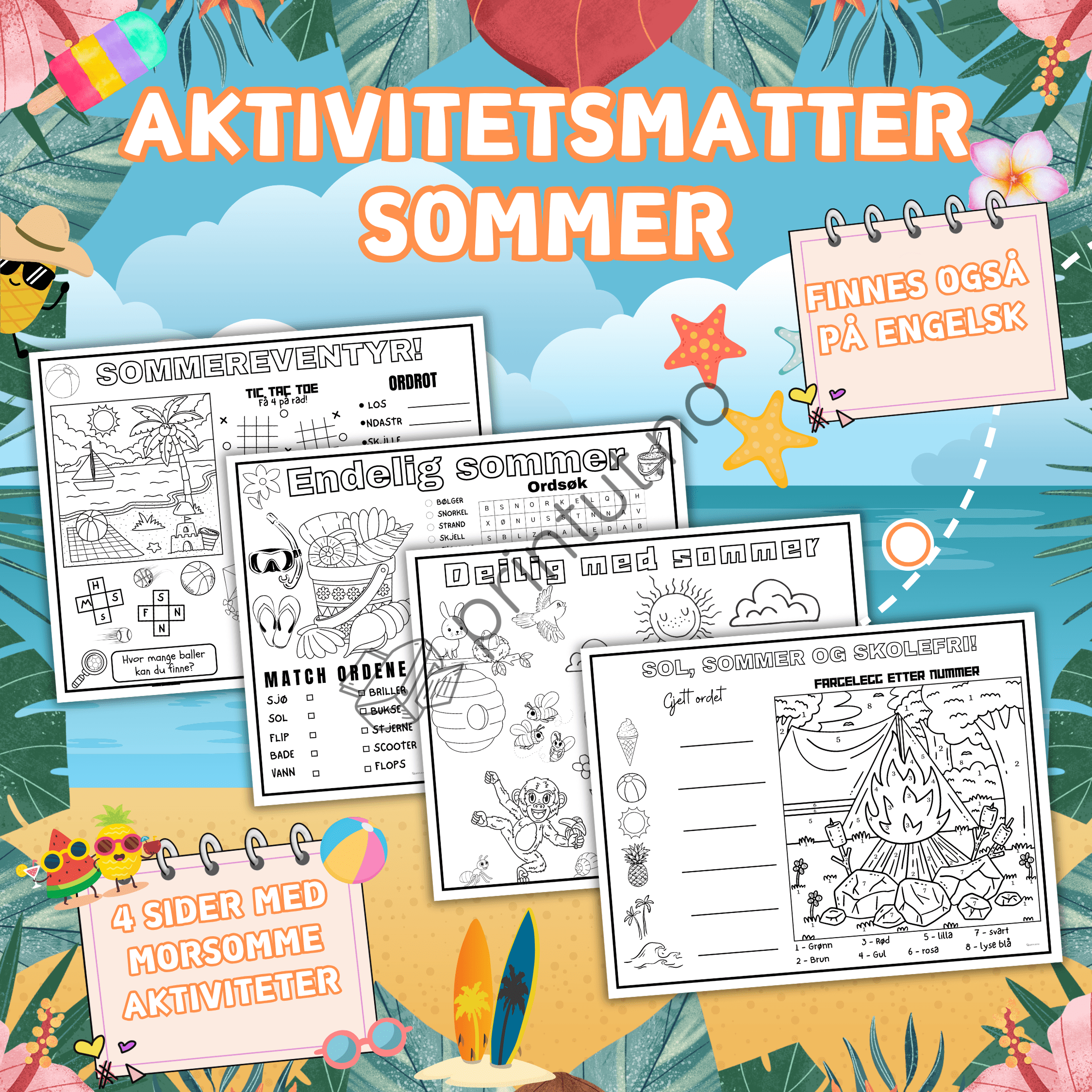 Aktivitetsmatter- sommer