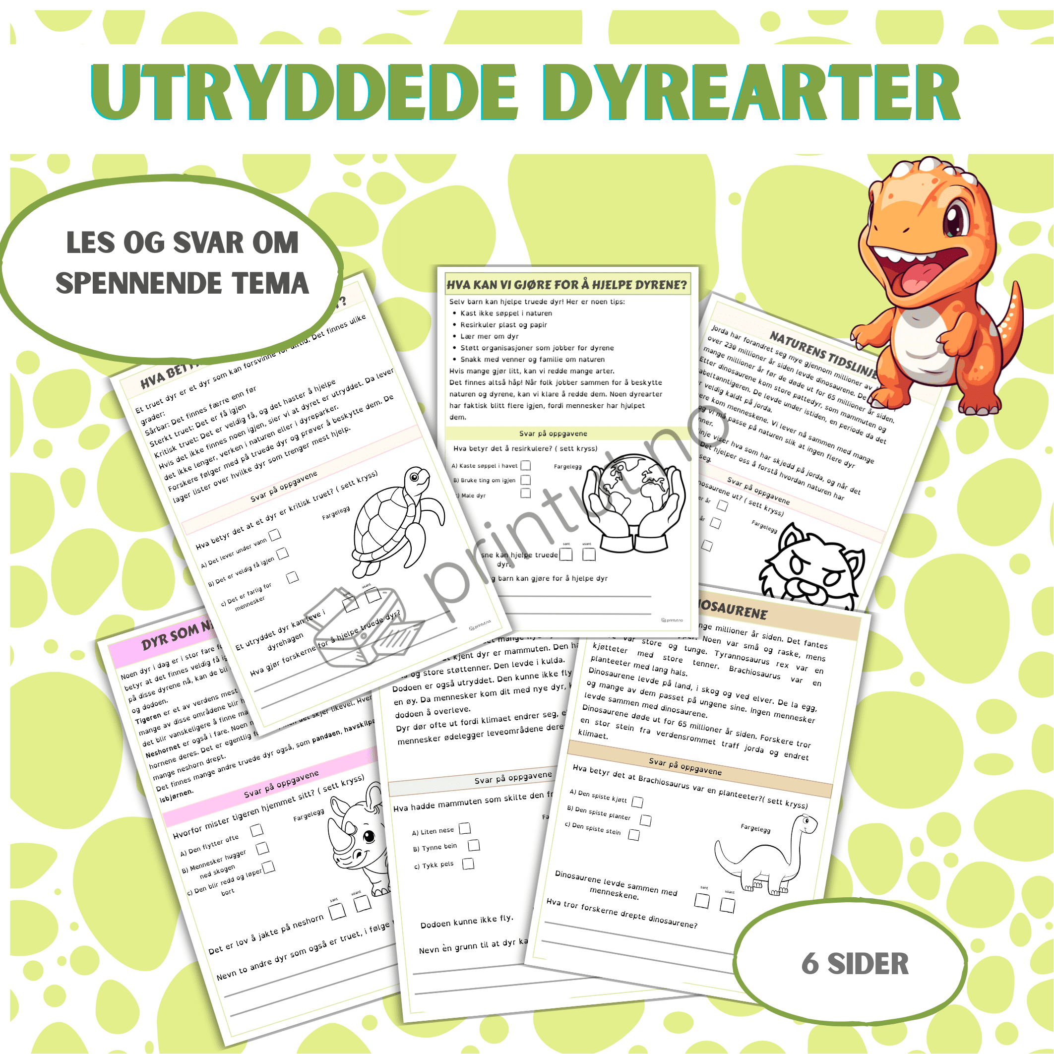 Utryddede dyrearter-les og forstå