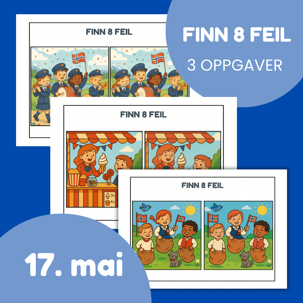 17. mai - Finn 8 feil
