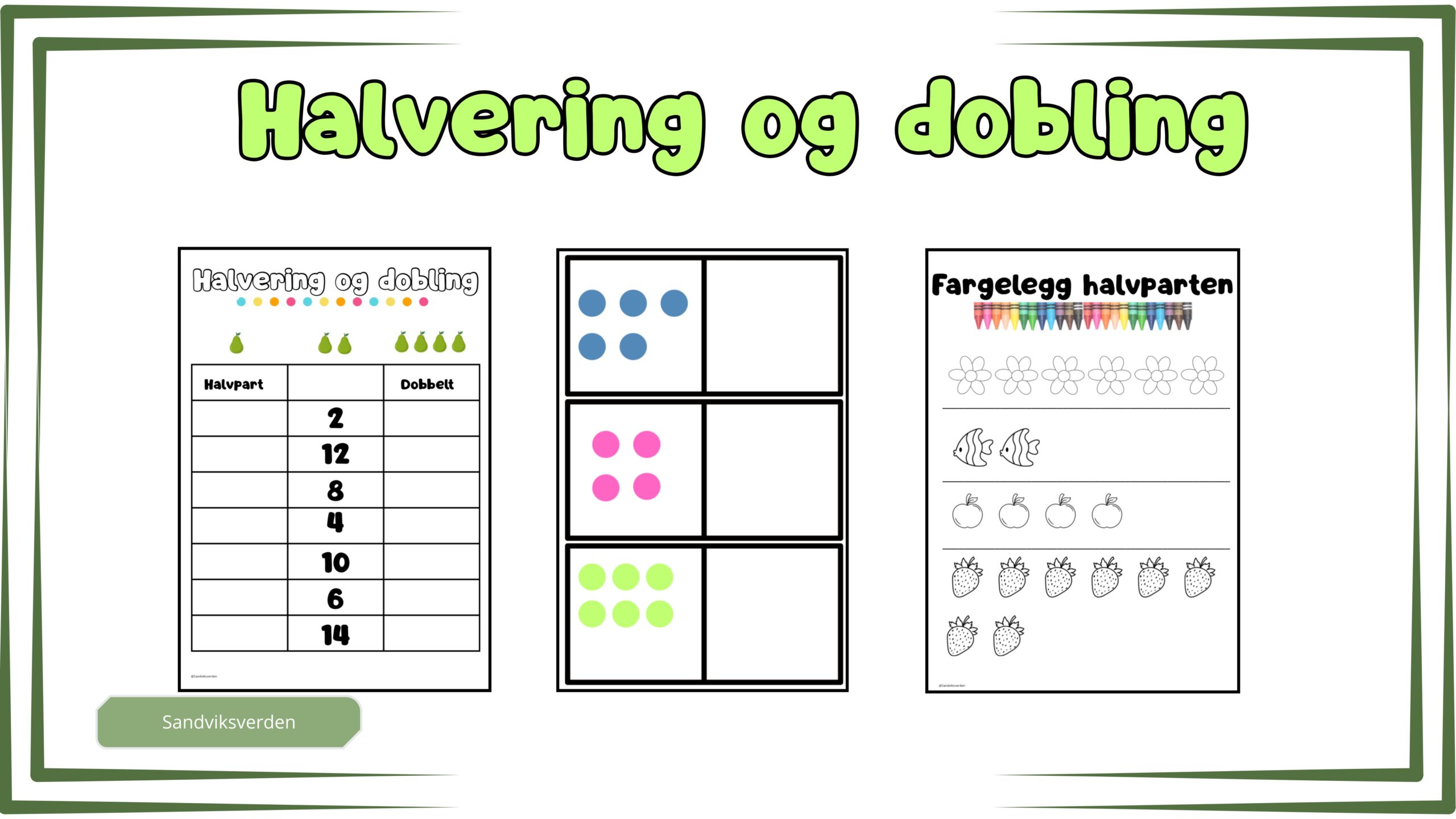 Halvering og dobling