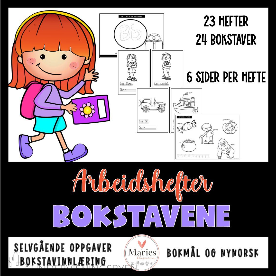 ARBEIDSHEFTER bokstavene