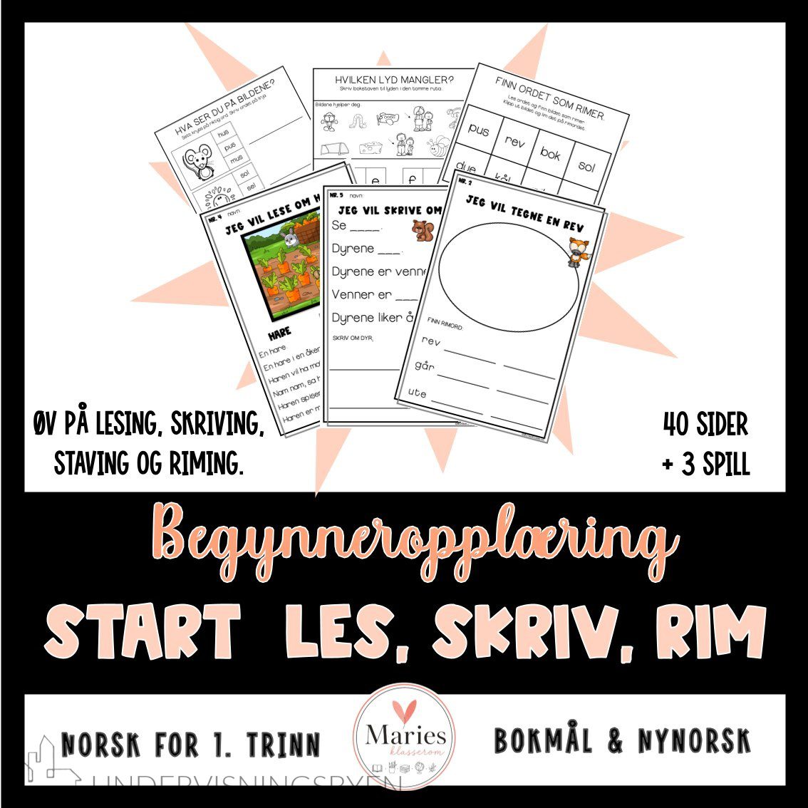 START les, skriv og rim