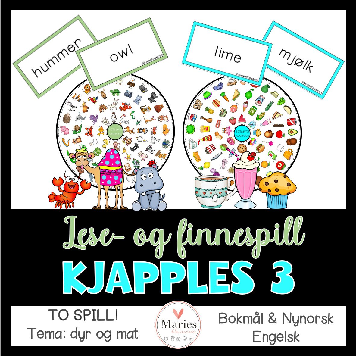 KJAPPLES 3: dyr + mat & drikke
