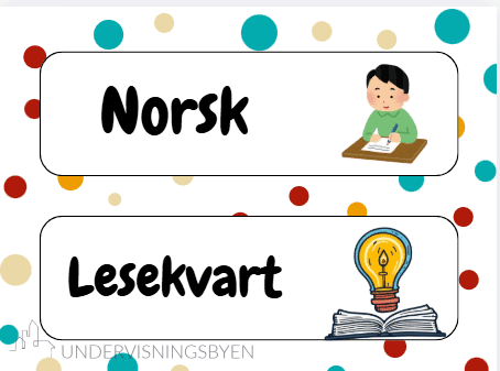 Tidsplan til klasserommet