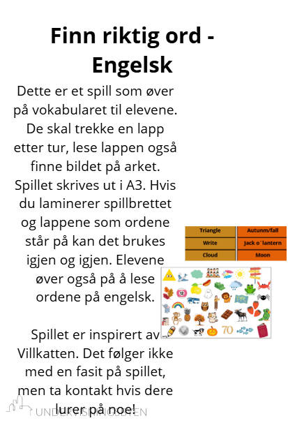 Finn riktig ord engelsk